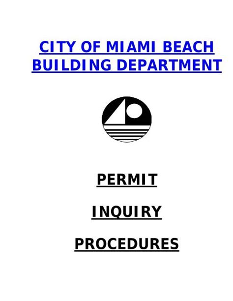 Business Licenses Required at All Levels of Government for Businesses in <b>Miami</b> <b>Beach</b>, Florida. . City of miami beach permit search